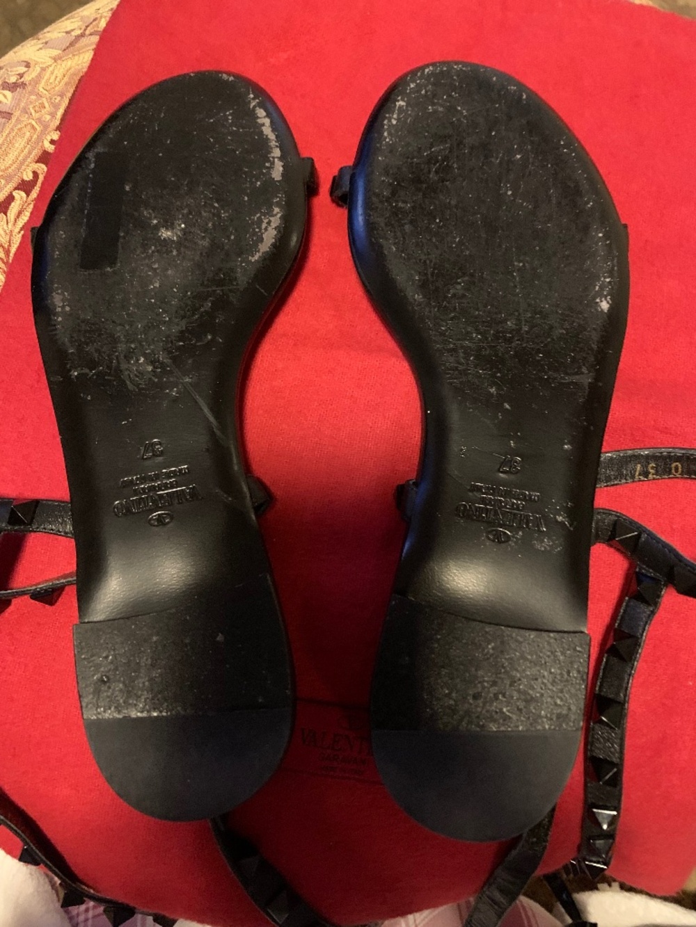 Valentino Garavani rockstud tasseled leather sandals